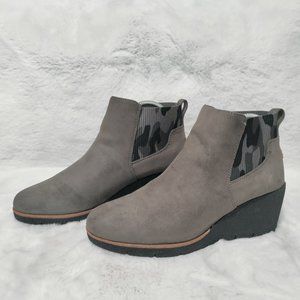 Dr. Scholl's Women's Lean In Wedge Ankle Boot Steel Grey Size 9M US